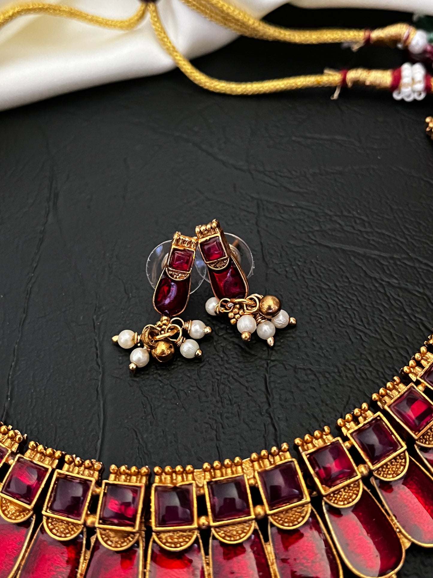 Vasudha – Palakka Style Gold-Tone Necklace Set