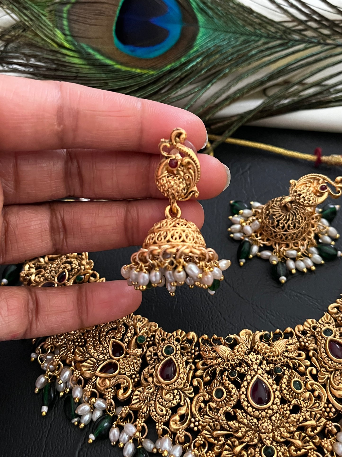 Vasanti - Temple Heritage Necklace Set (Non-Idol)