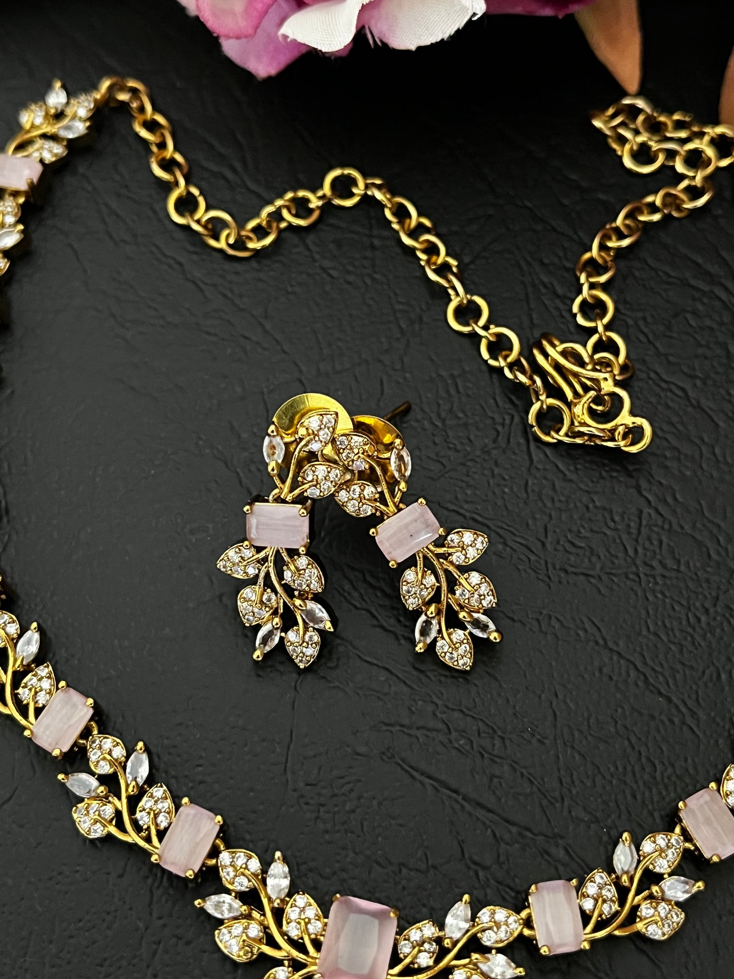 Celeste - CZ Pastel Stone Necklace Set