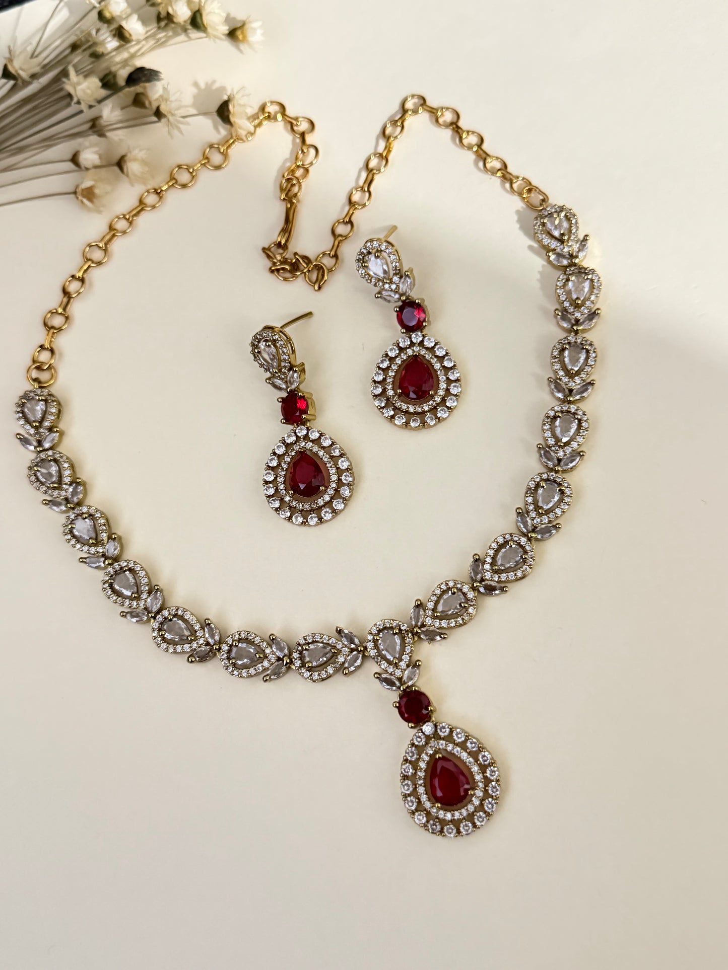 Evelina – Victorian AD/CZ Necklace Set