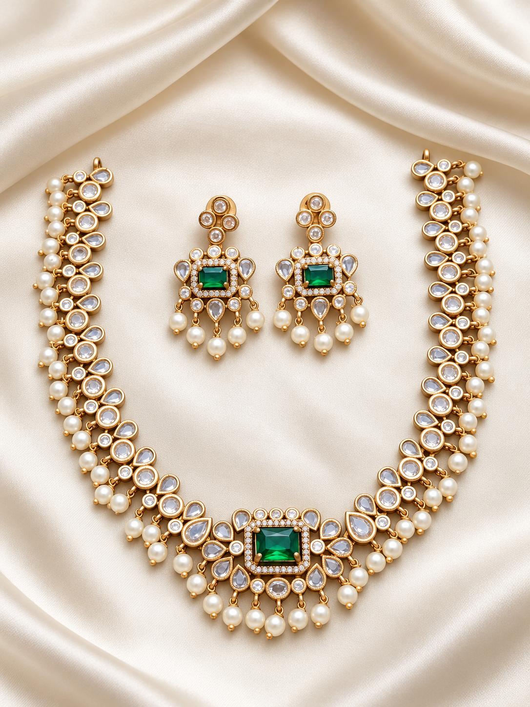 Anupama – Indian Necklace Set with Matching Earrings | Statement Jewellery Australia