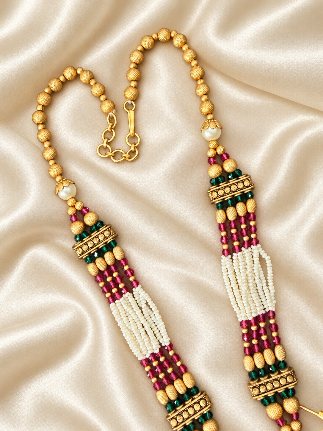 Aaradhya – Rajwadi Meenakari Rani Haar Necklace Set | Indian Jewellery Australia