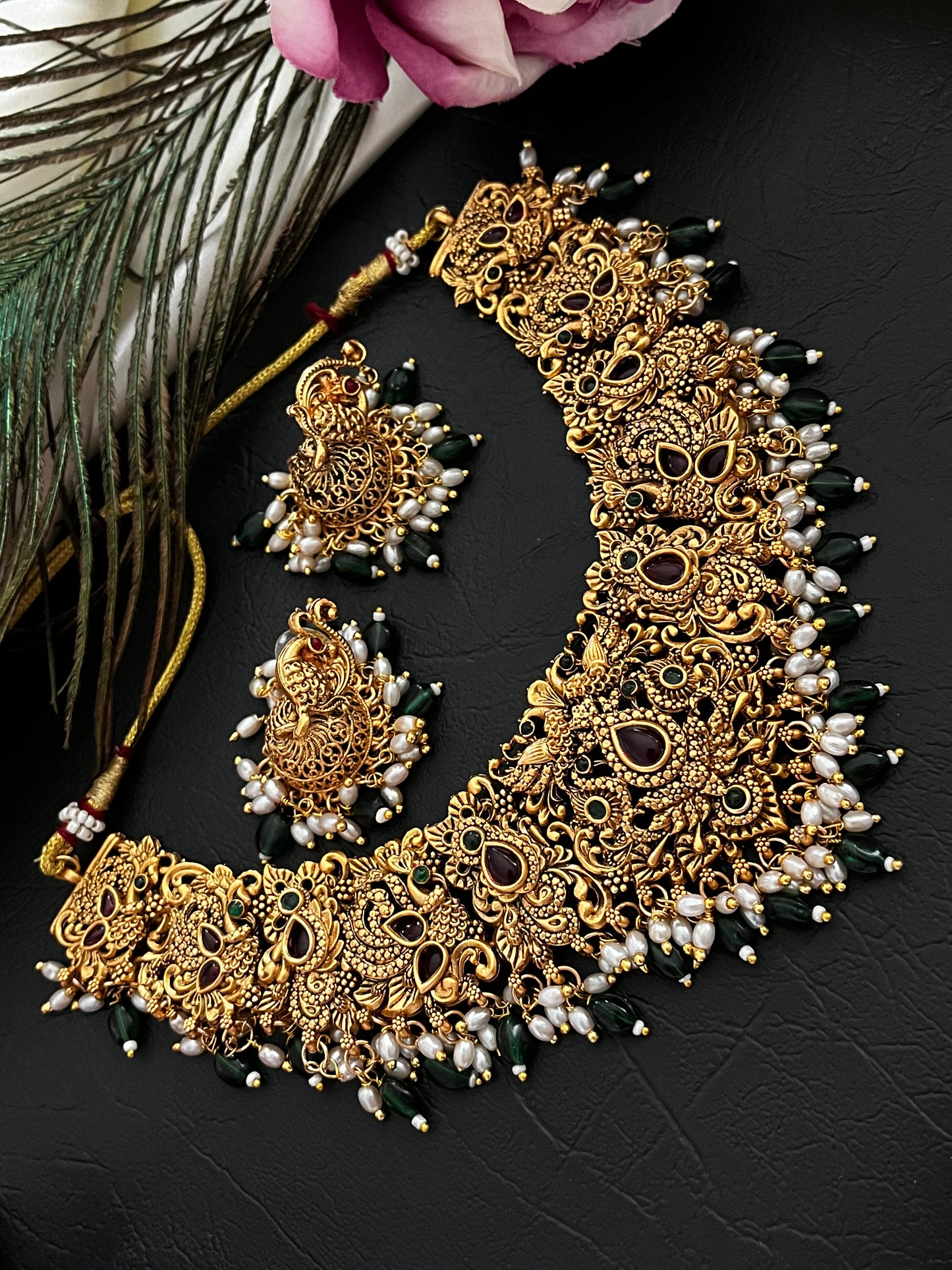 Vasanti - Temple Heritage Necklace Set (Non-Idol)