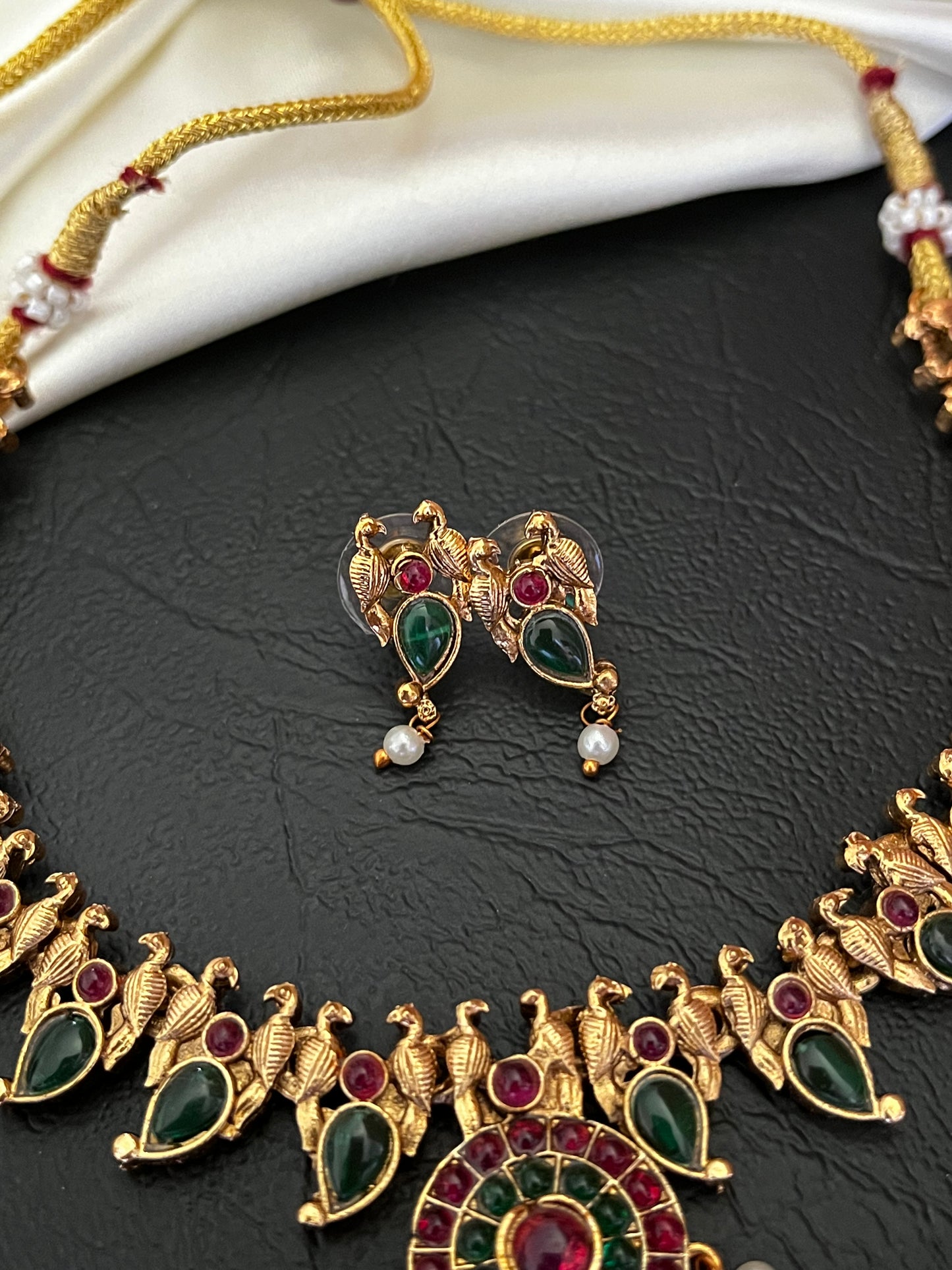 Mayurika – Palakka Style Peacock Necklace Set