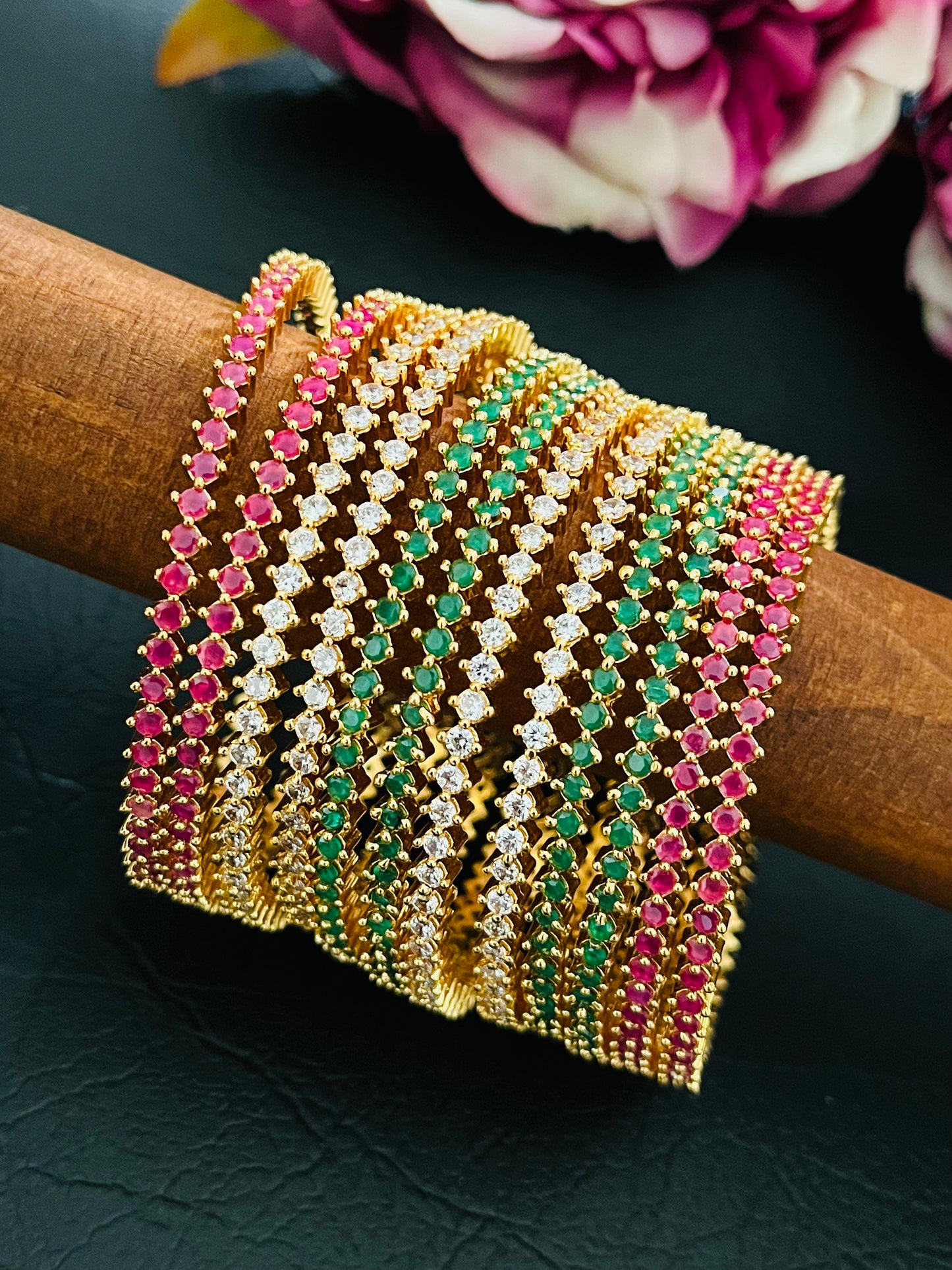 Riva - Stone Bangles (Pair)