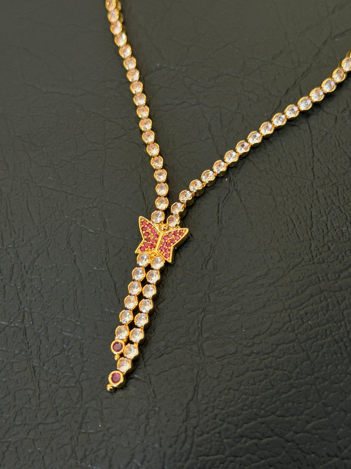 Sera butterfly drop necklace