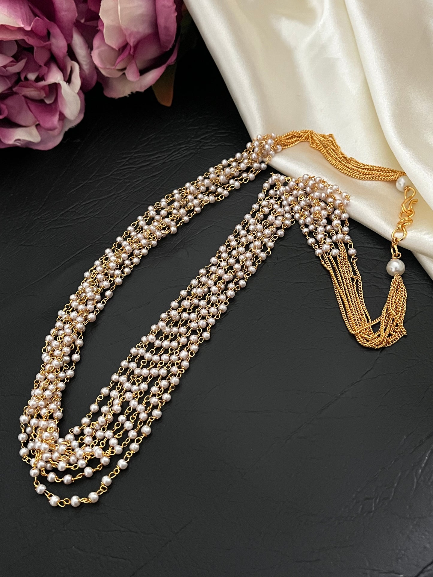 Hanna – Pearl Multi-Layer Statement Necklace