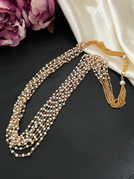 Hanna – Pearl Multi-Layer Statement Necklace