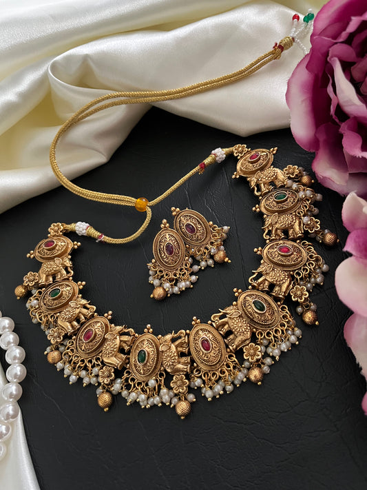 Hastika - Temple Necklace Set