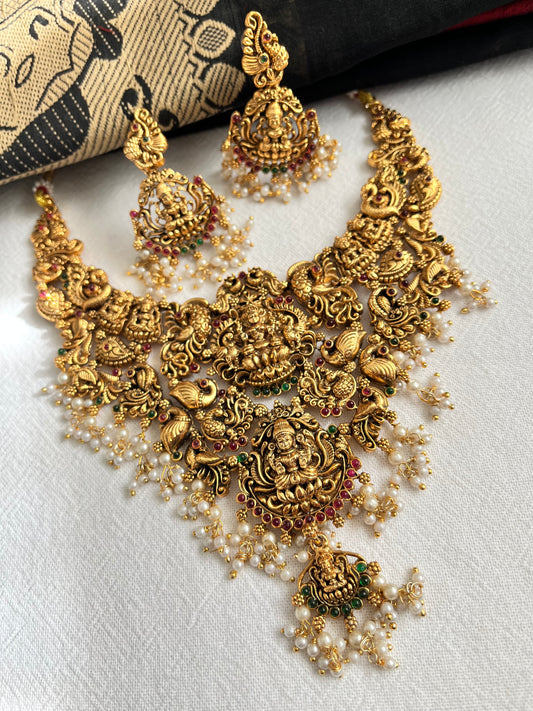 Amruthangi Antique Temple Necklace Set