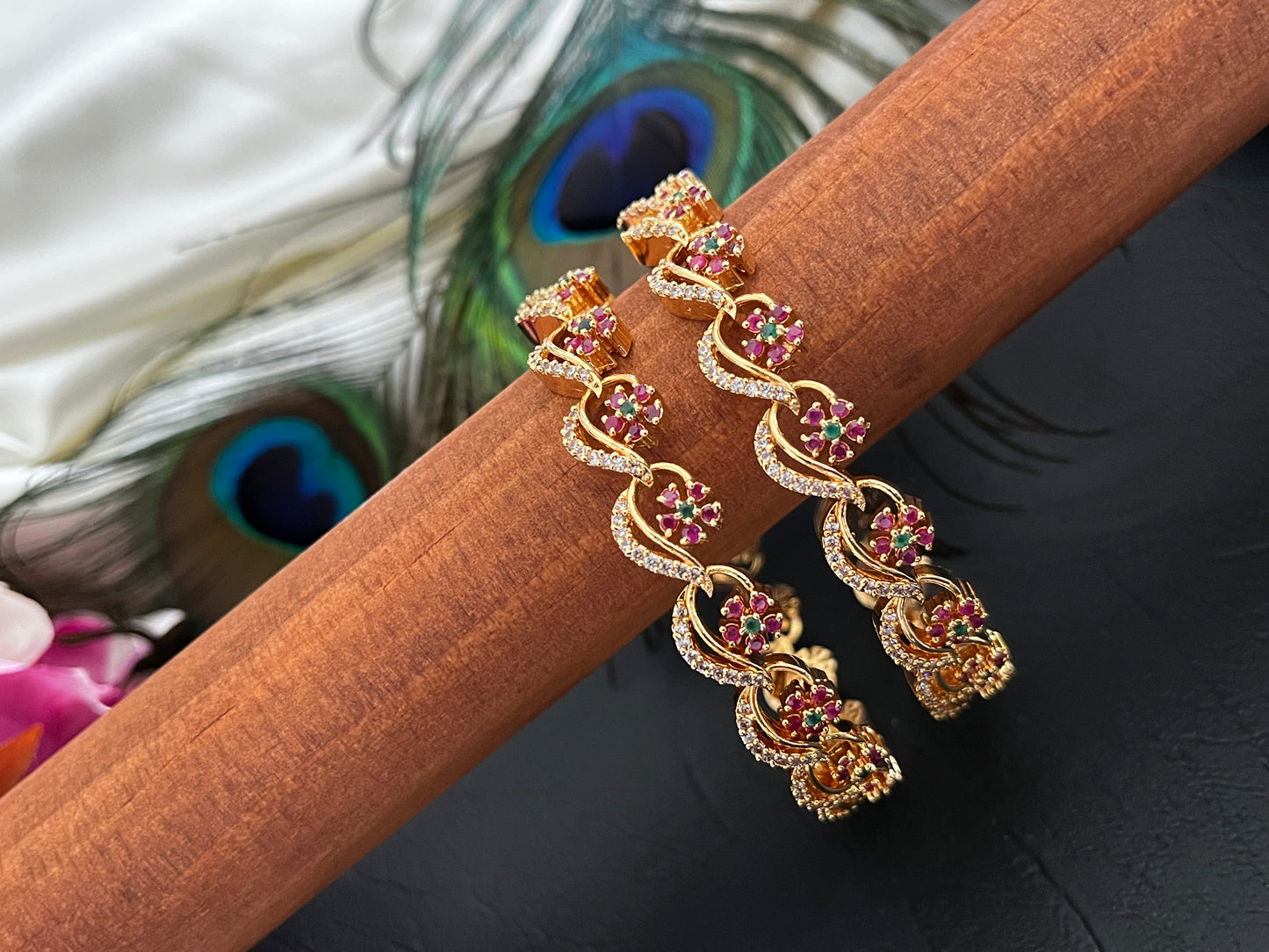 Tiara - Elegant stone studded bangles