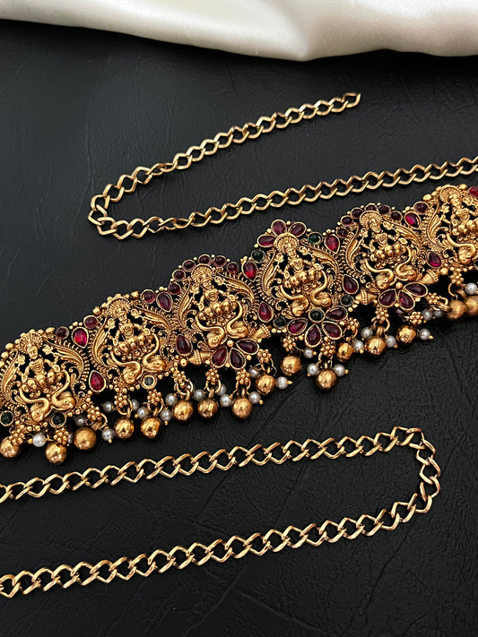 Padma Lakshmi - Temple design Hip Chain