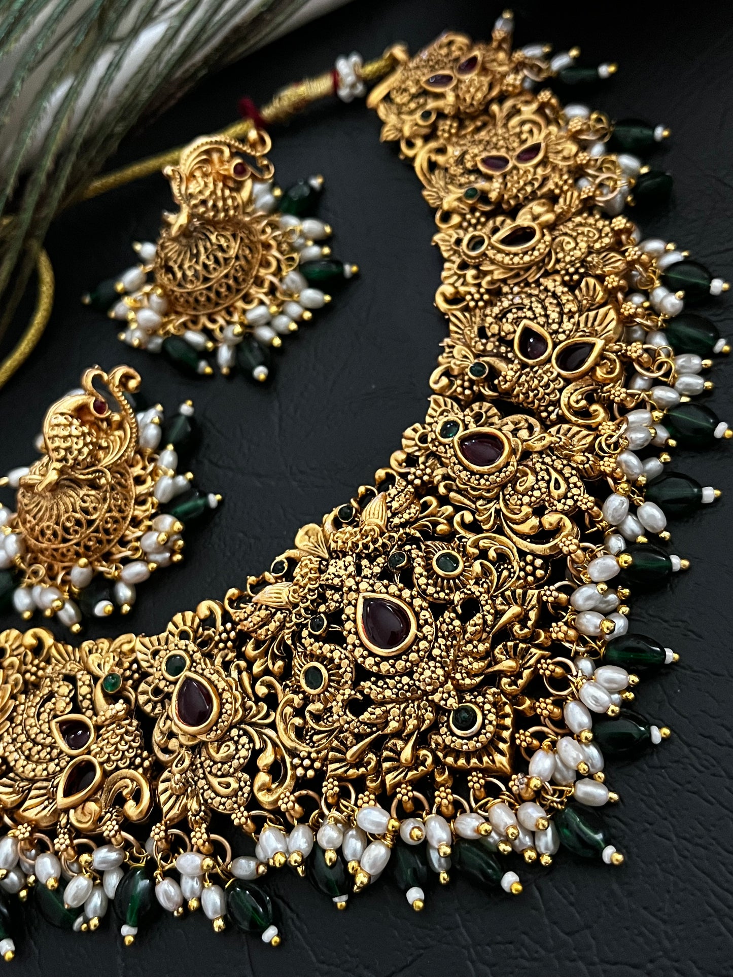 Vasanti - Temple Heritage Necklace Set (Non-Idol)