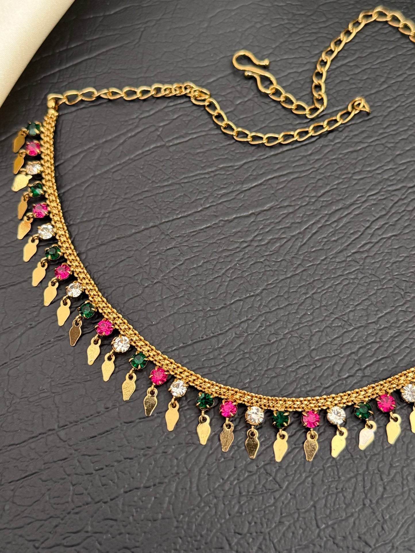 Rangavalli Elakkathali Necklace | Multicolour AD Stones