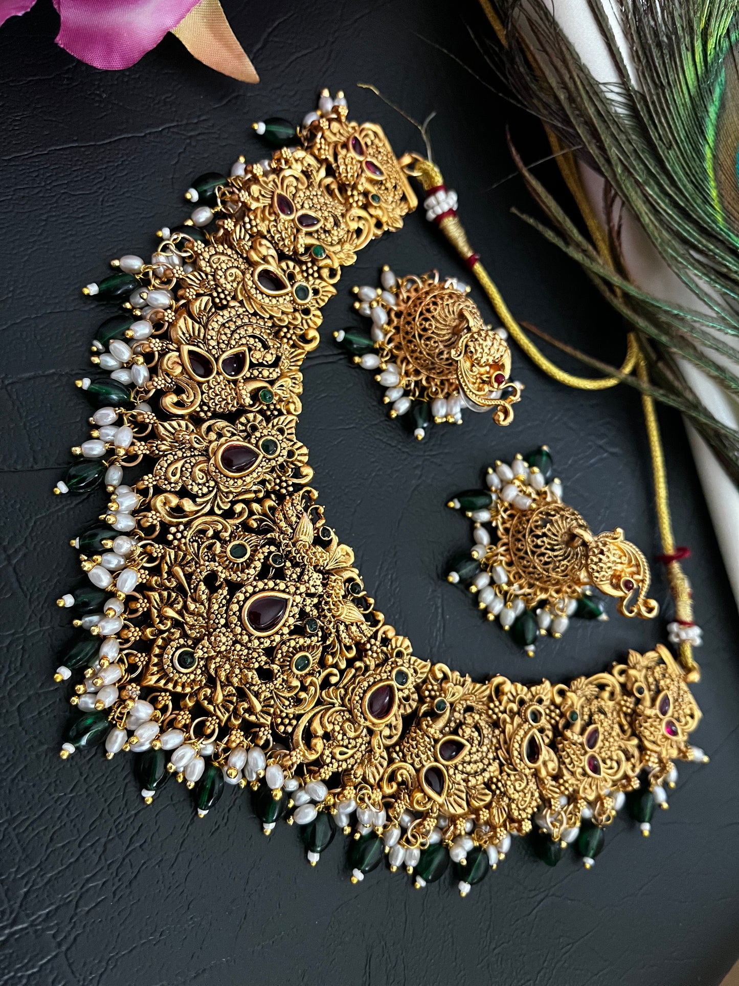 Vasanti - Temple Heritage Necklace Set (Non-Idol)