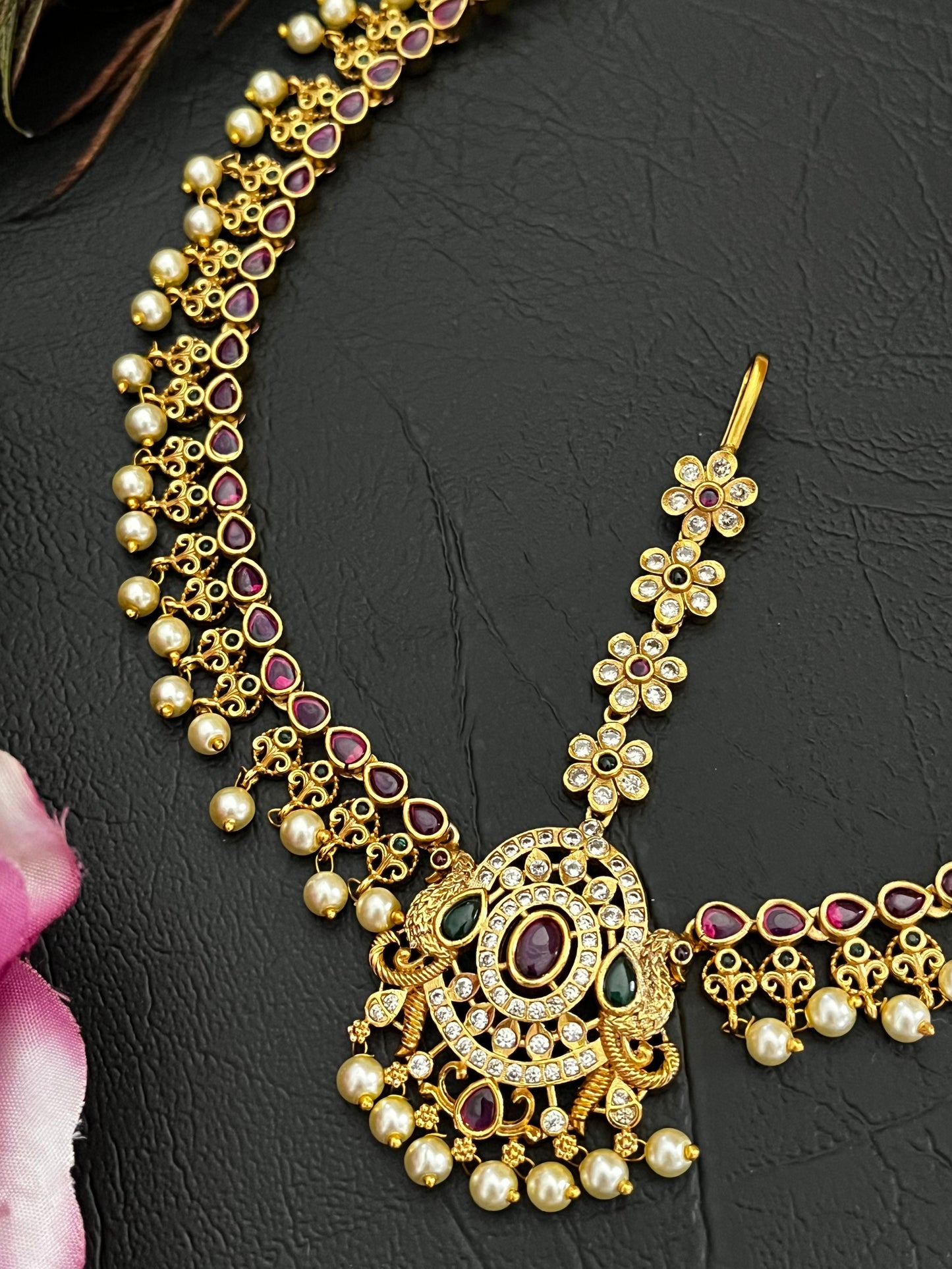Devika - Micro Gold plated Kemp Temple Maang Tikka