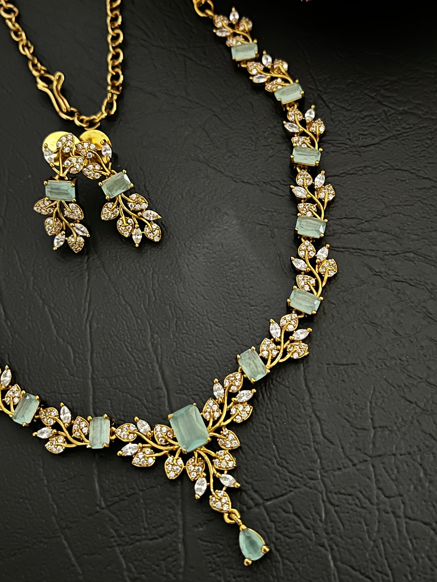 Celeste - CZ Pastel Stone Necklace Set