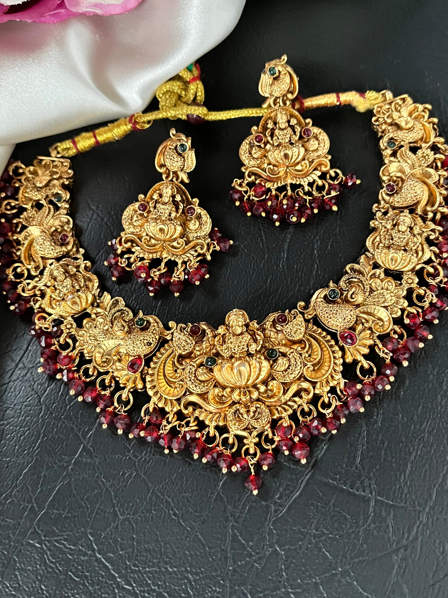 Mridulika - Temple Peacock Heritage Necklace Set