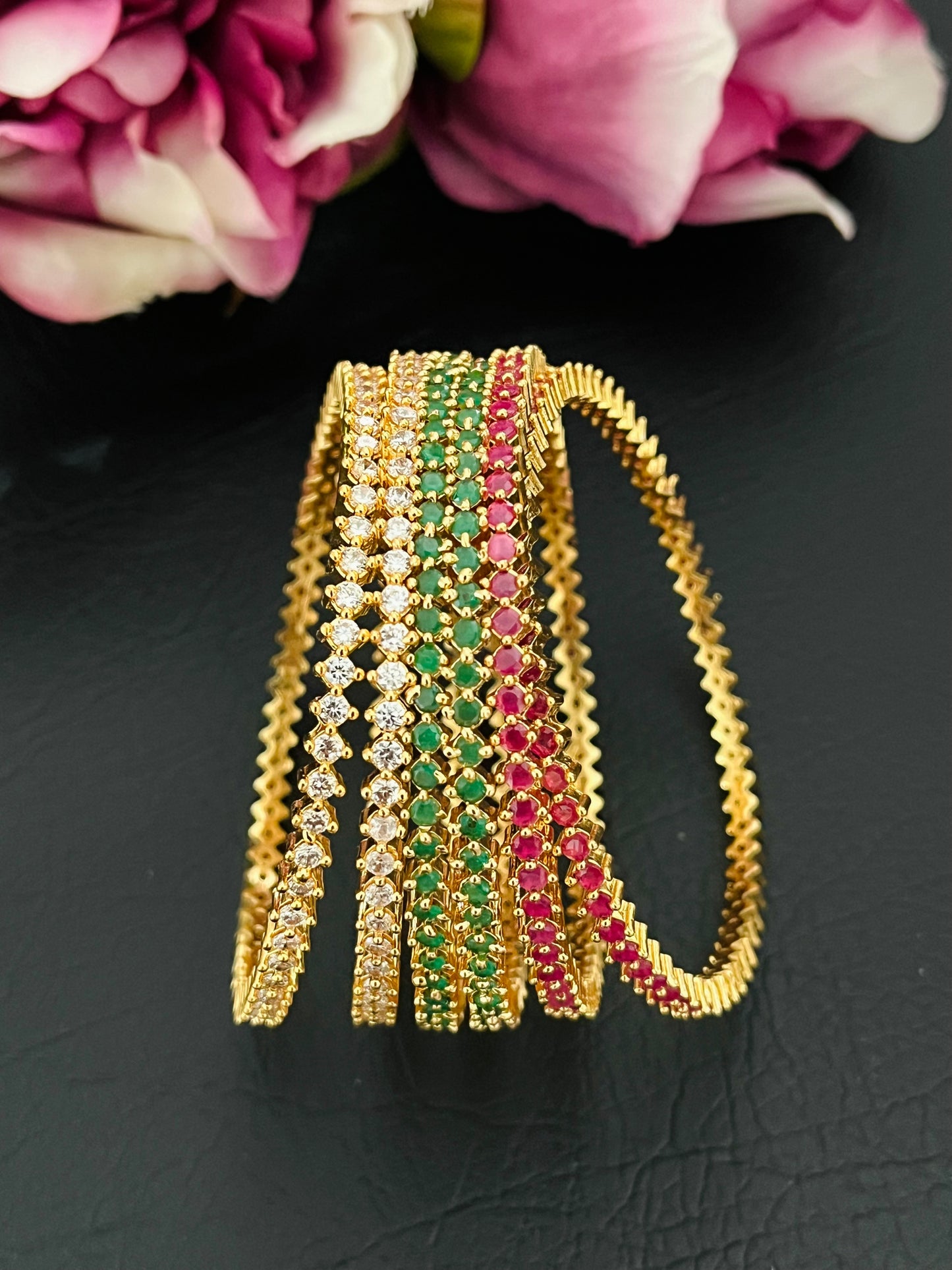 Riva - Stone Bangles (Pair)