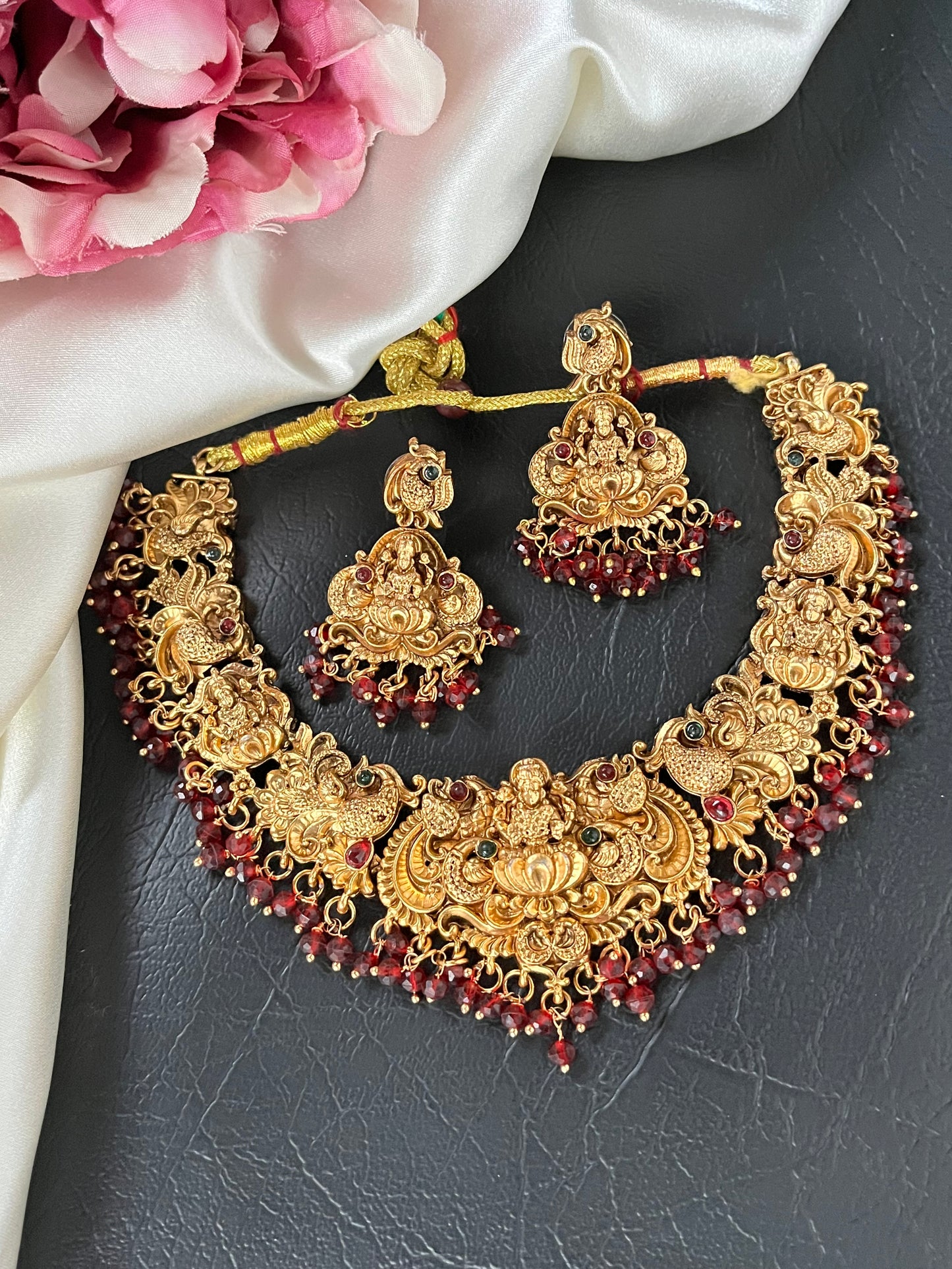 Mridulika - Temple Peacock Heritage Necklace Set