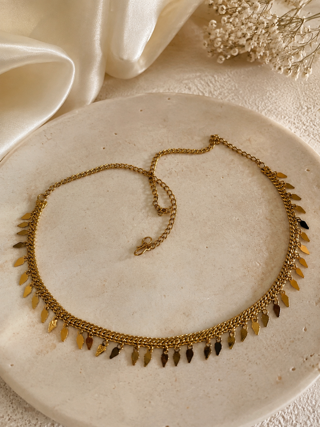 Niraya - Simple Ilakkathali Necklace – Antique Gold Micro Gold Plated Kerala Jewellery