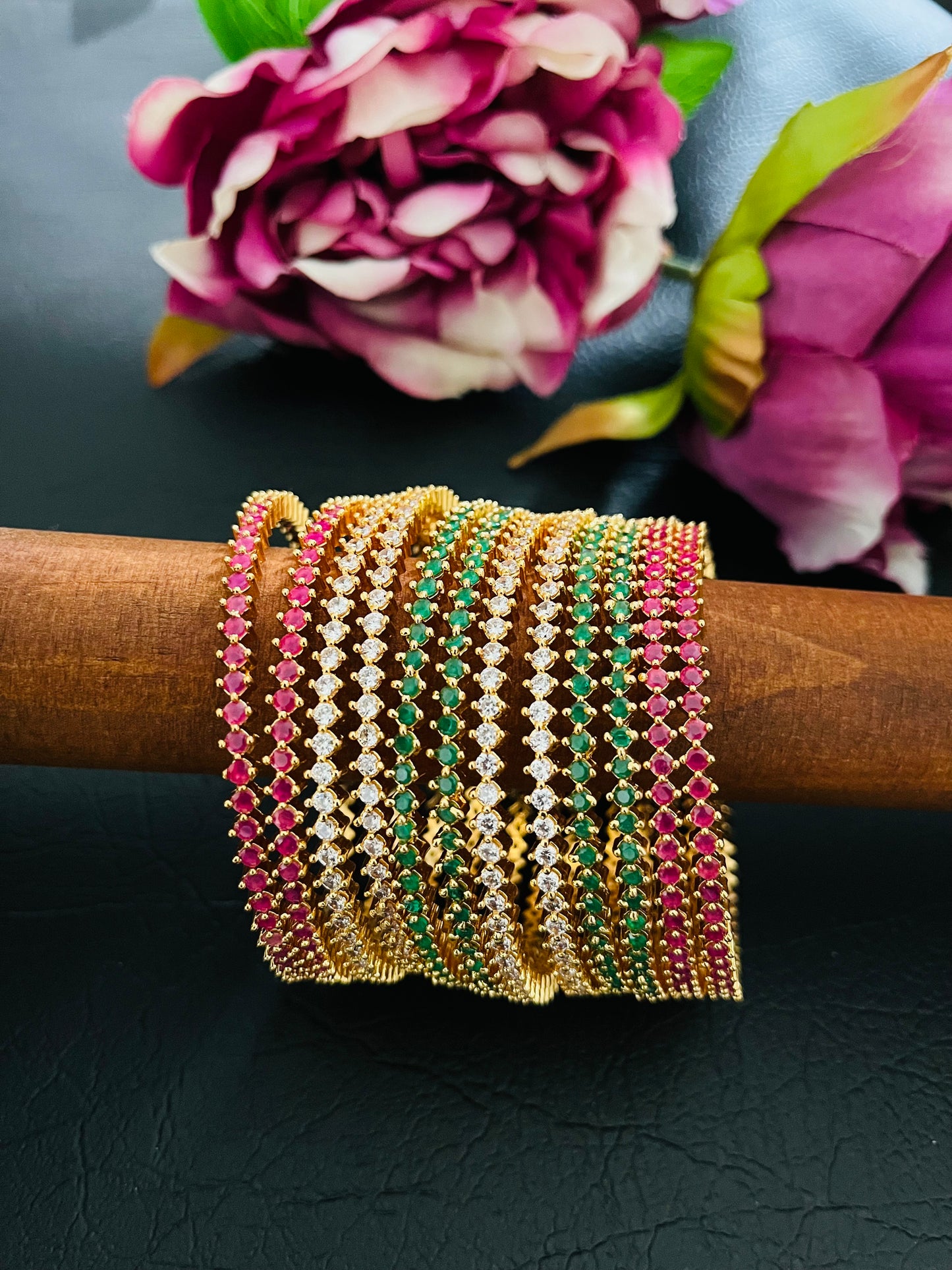 Riva - Stone Bangles (Pair)