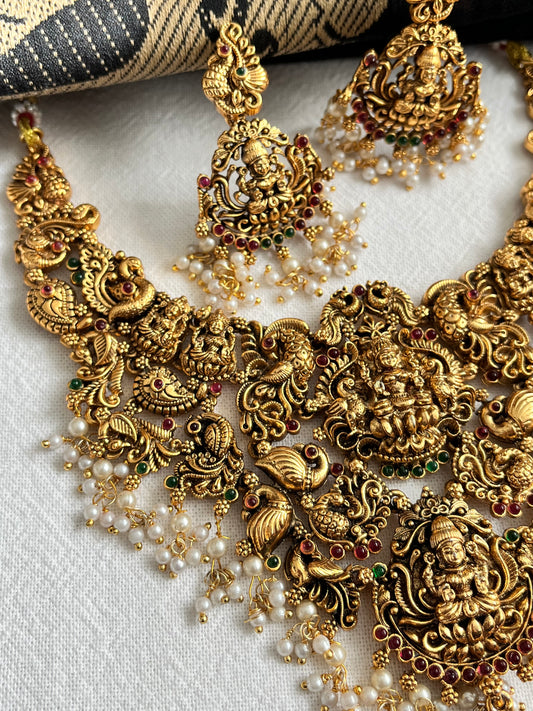 Amruthangi Antique Temple Necklace Set