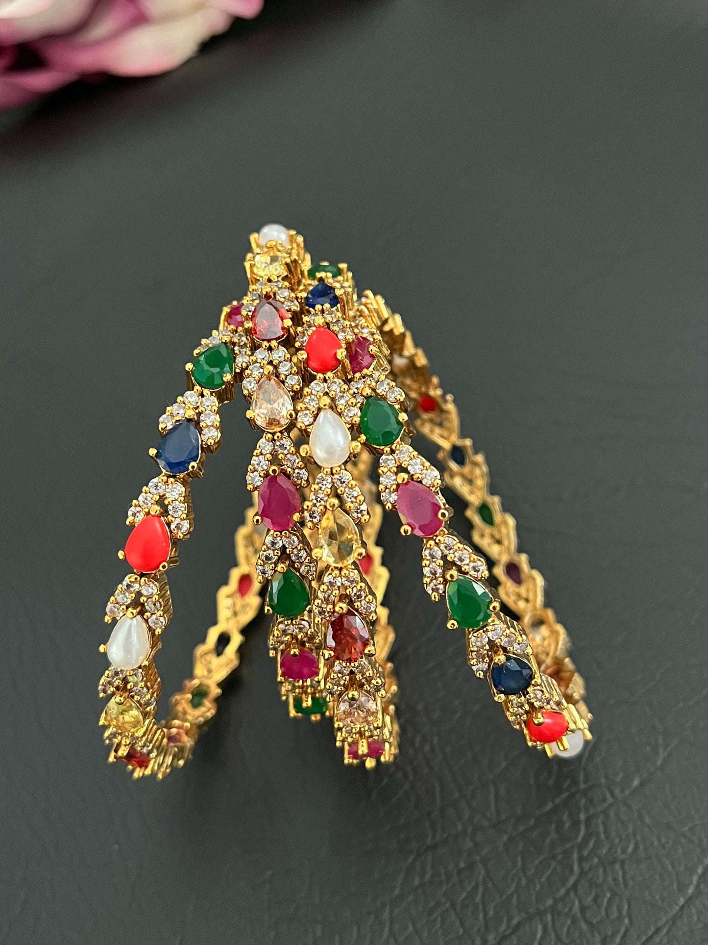 Svarika - Navratna Couture Bangles (Pair)