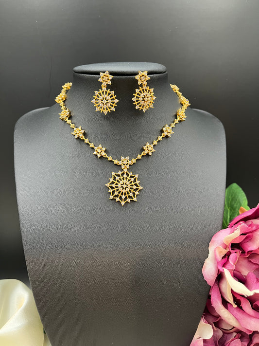 Stella - White cubic zirconia Necklace Set 