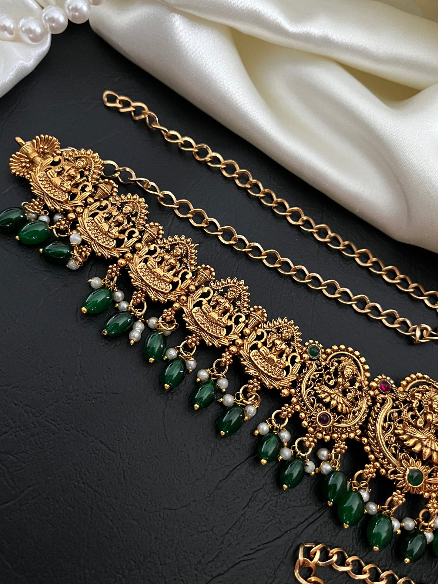 Anvika - Lakshmi Devi Idol temple design Hip Chain