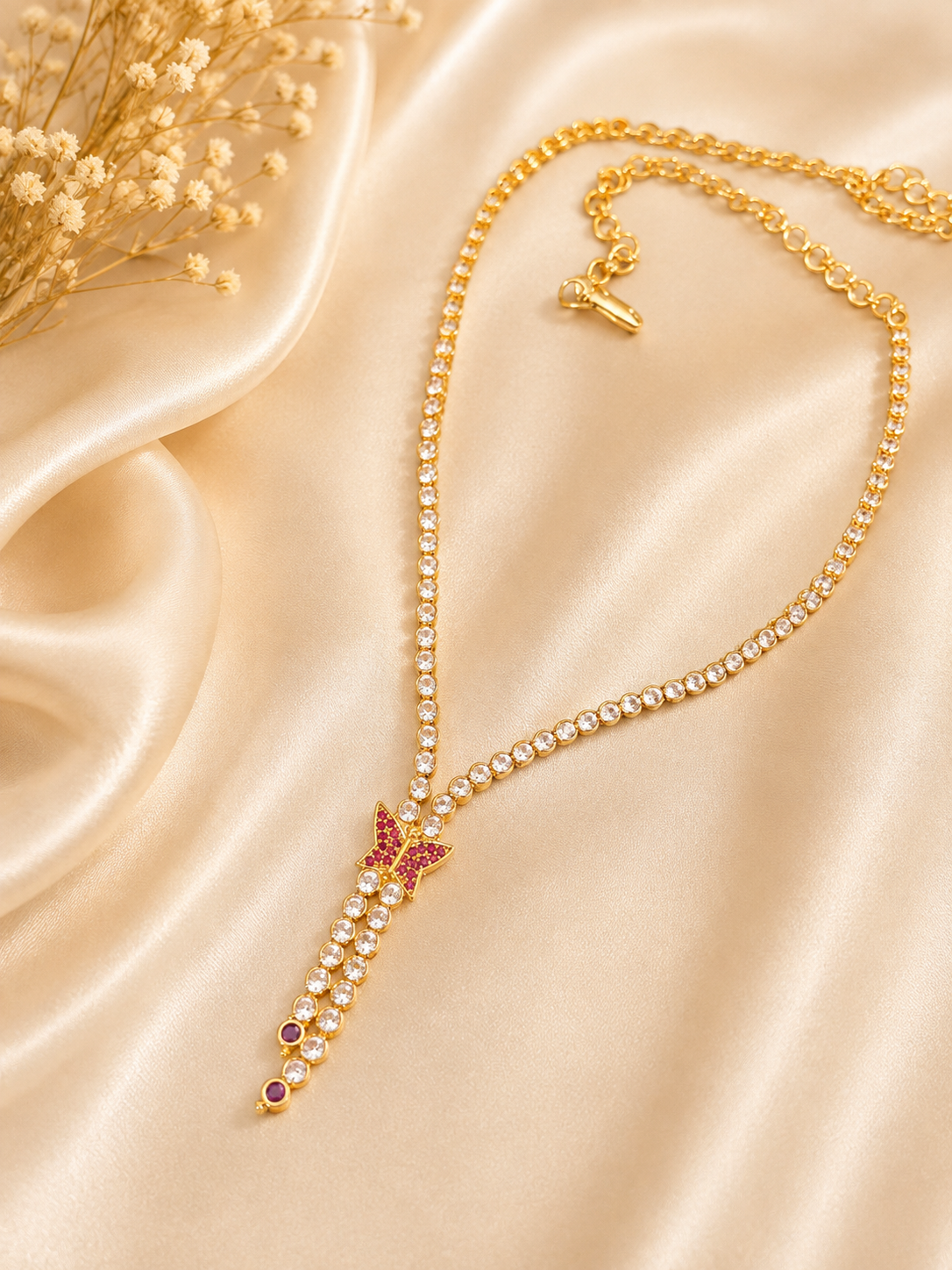 Sera butterfly drop necklace