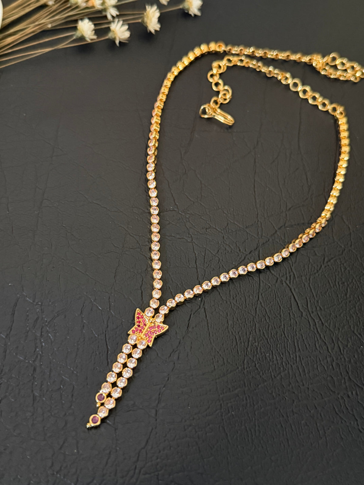 Sera butterfly drop necklace