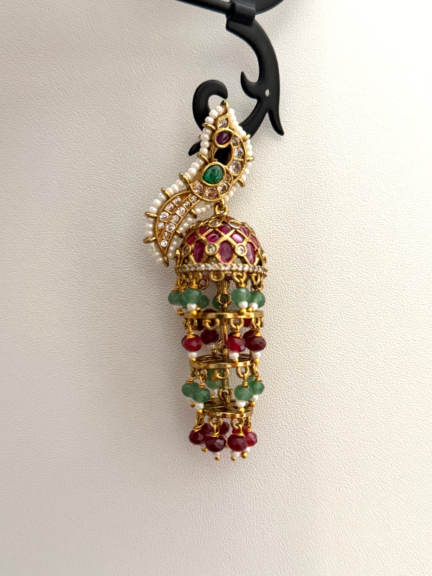 Meher Peacock Jhumka Earrings