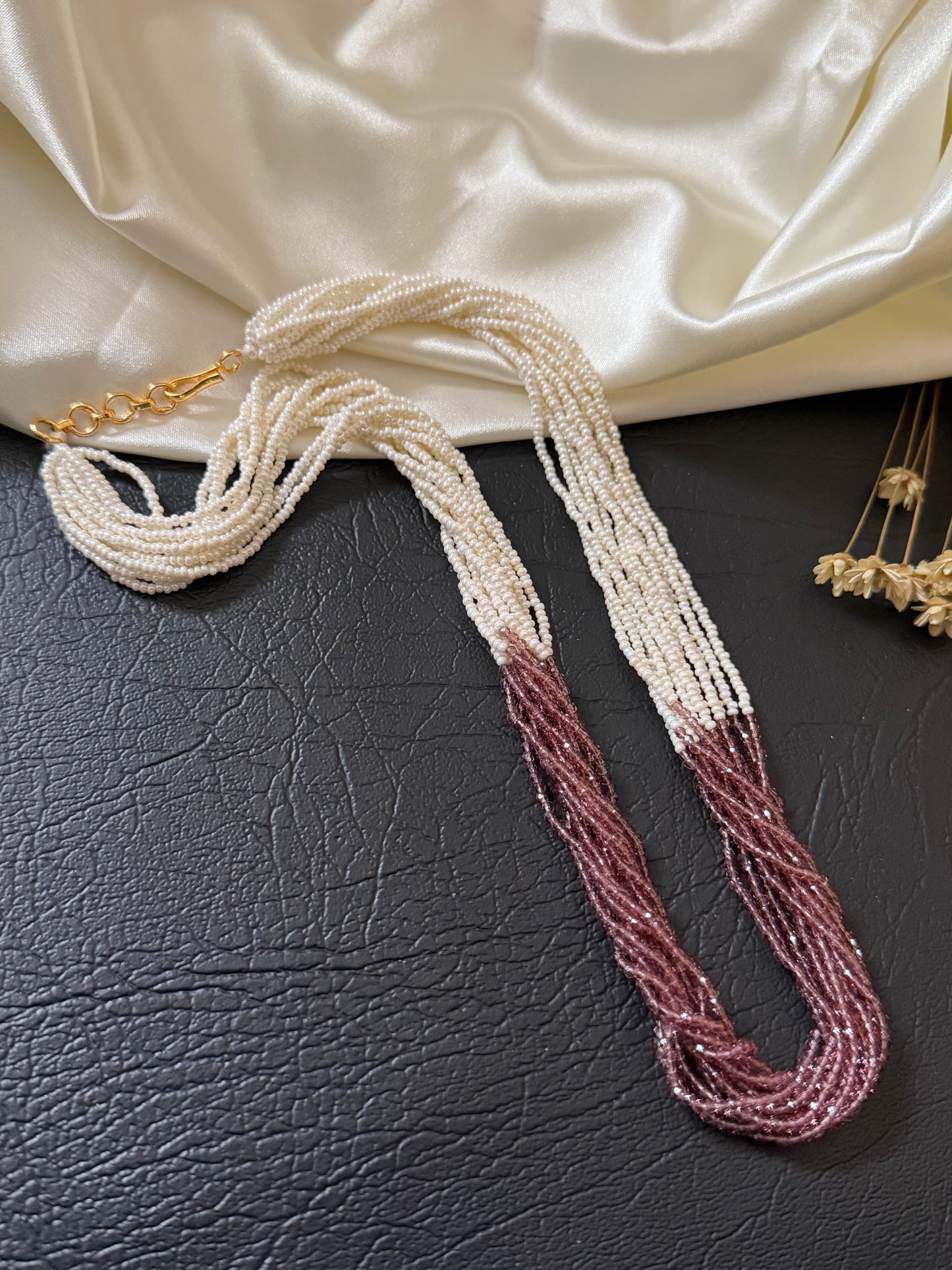 Lisa – Pearl-Style & Genuine Crystal Multi-Strand Necklace