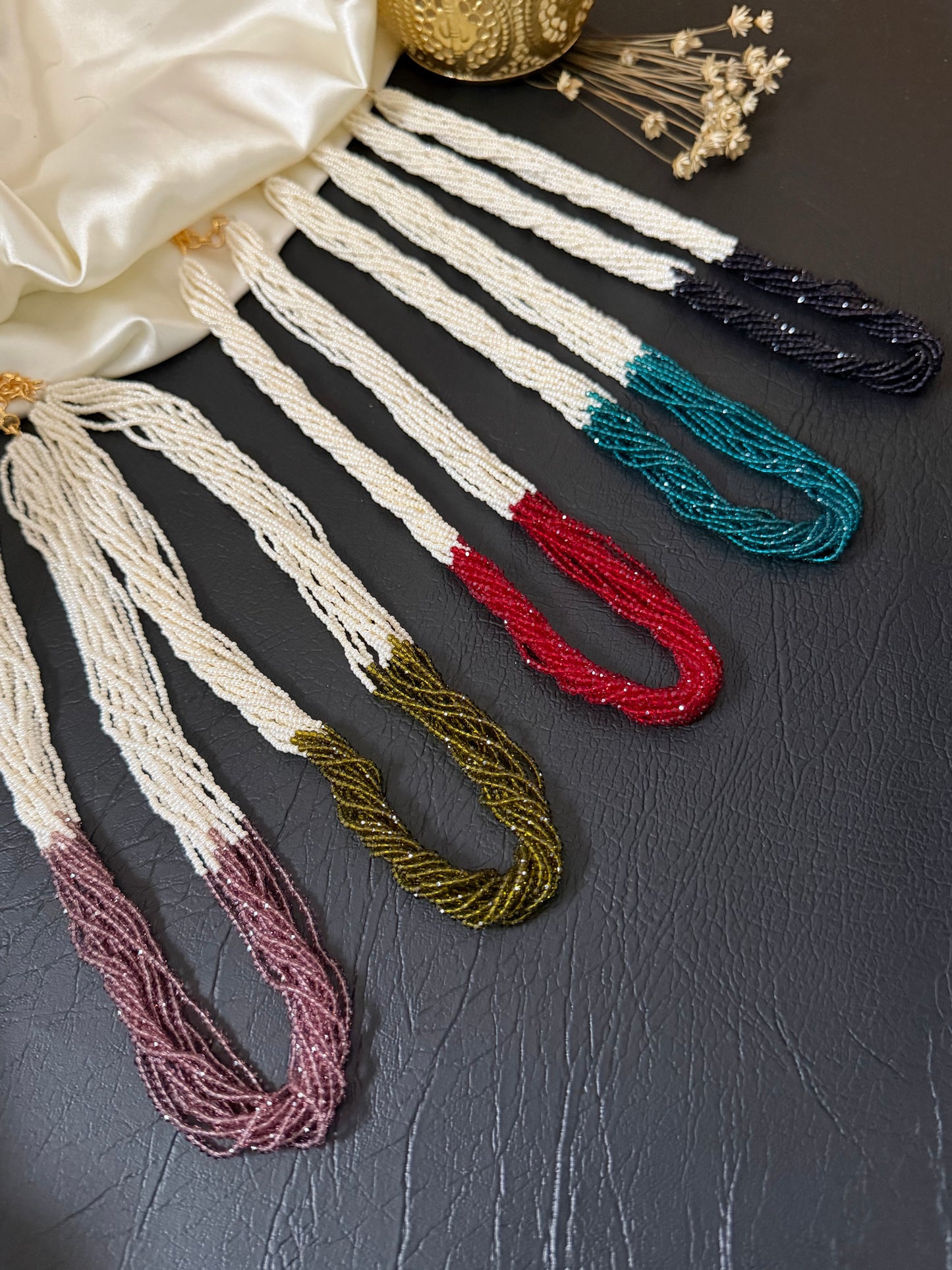 Lisa – Pearl-Style & Genuine Crystal Multi-Strand Necklace