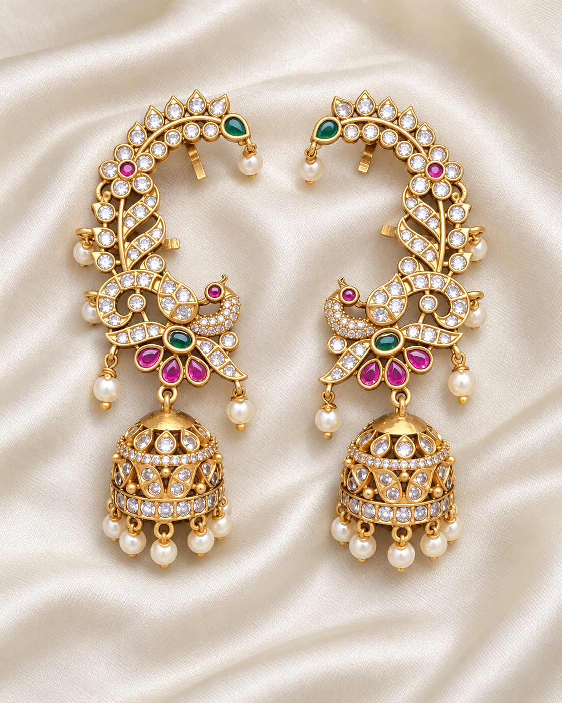 Shilpa V1 - Kundan Ear Cuff Jhumka