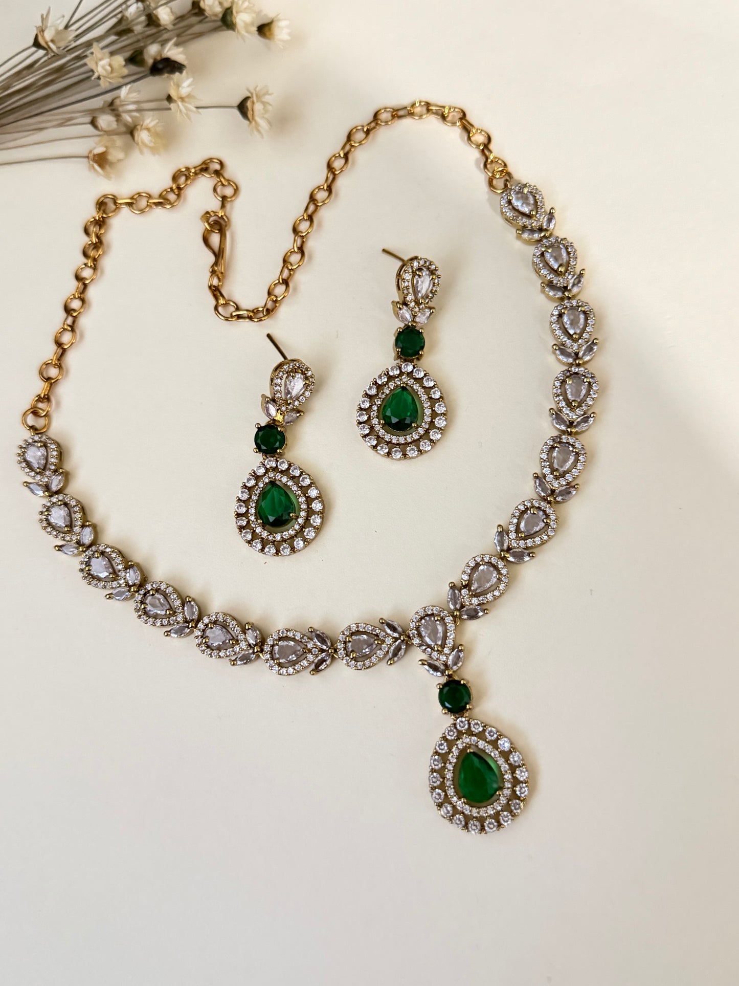 Evelina – Victorian AD/CZ Necklace Set