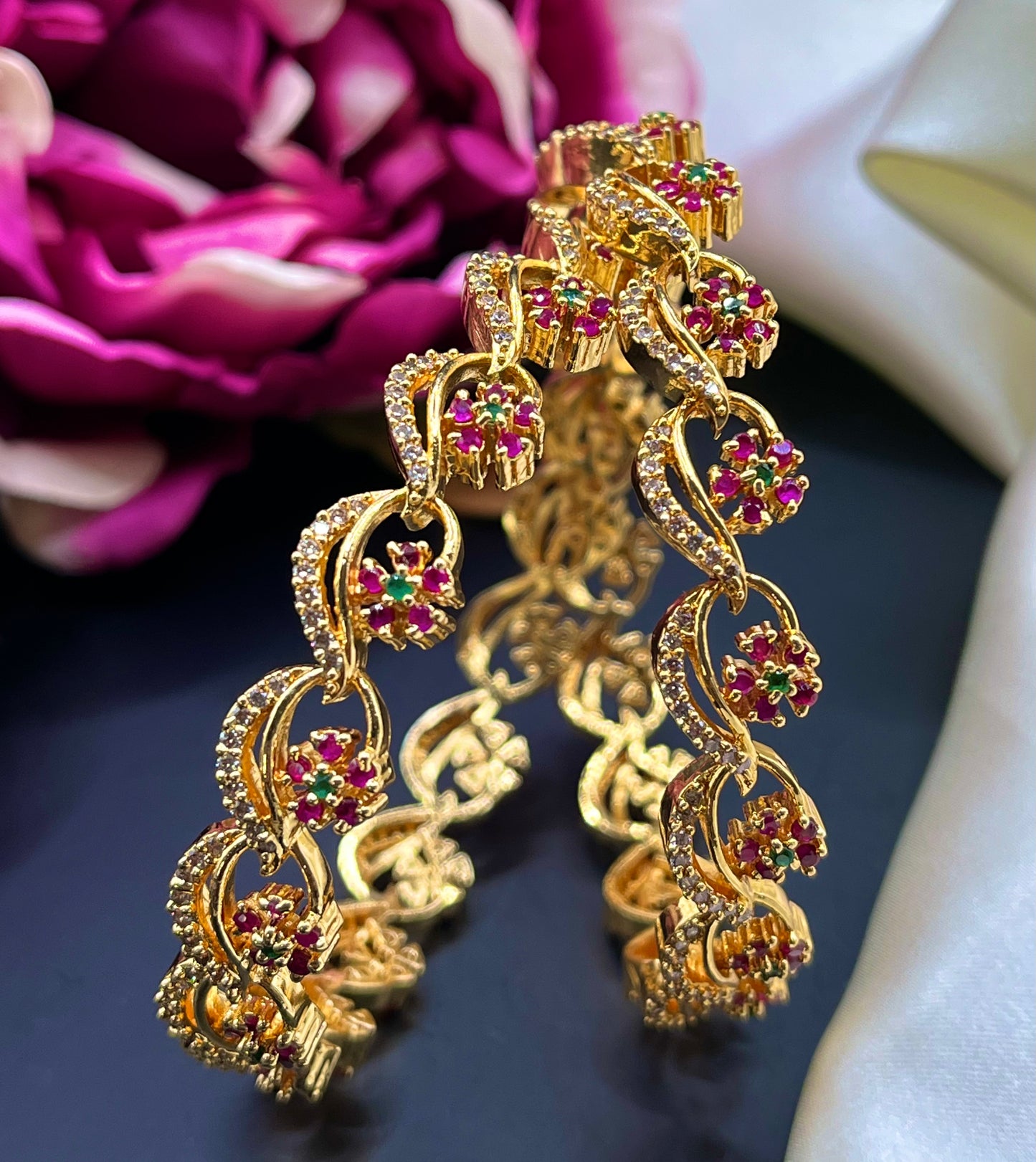Tiara - Elegant stone studded bangles